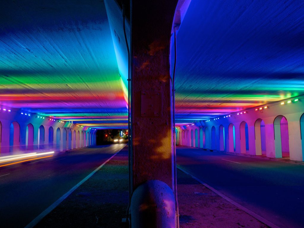 tunnel, rainbow tunnel