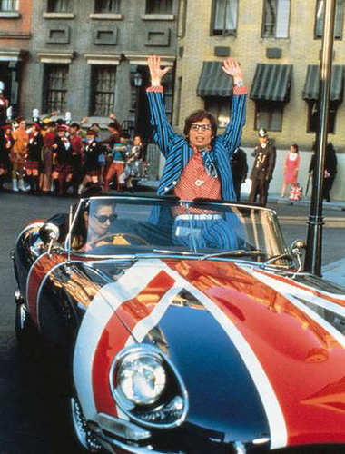 Austin Powers movie, Austin Powers car, 1970 â€œShaguarâ€ E-Type, Shaguar