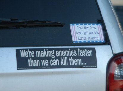 car, car sticker, funny, enemy