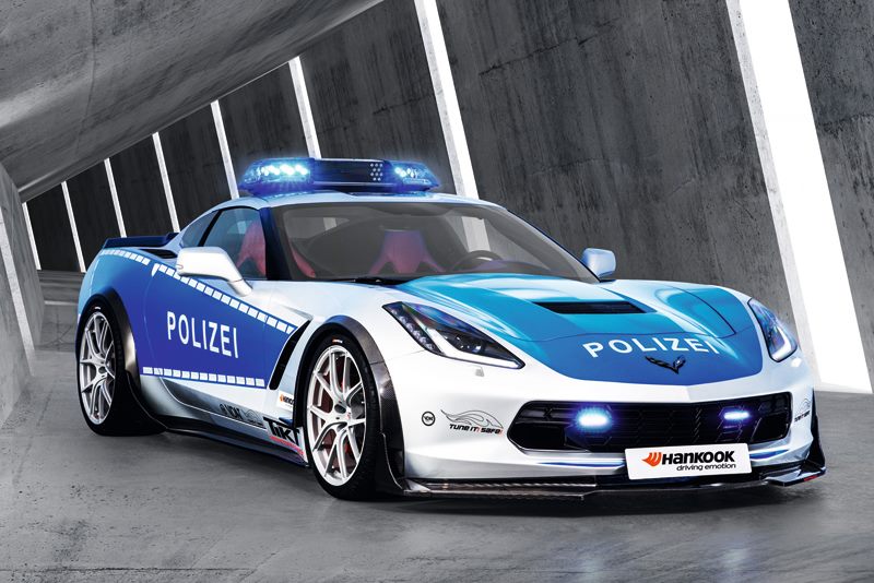 police tuned Corvette