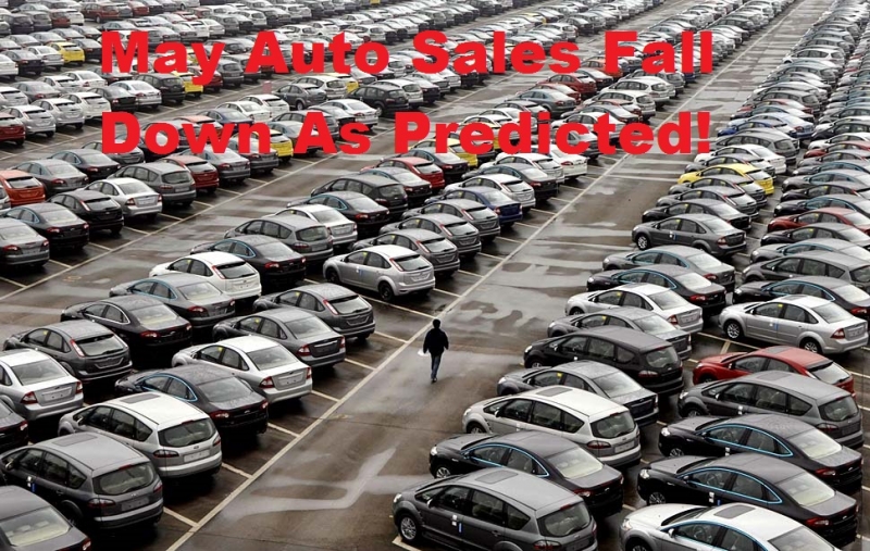 U.S. Auto Sales Fall Down As Predicted!