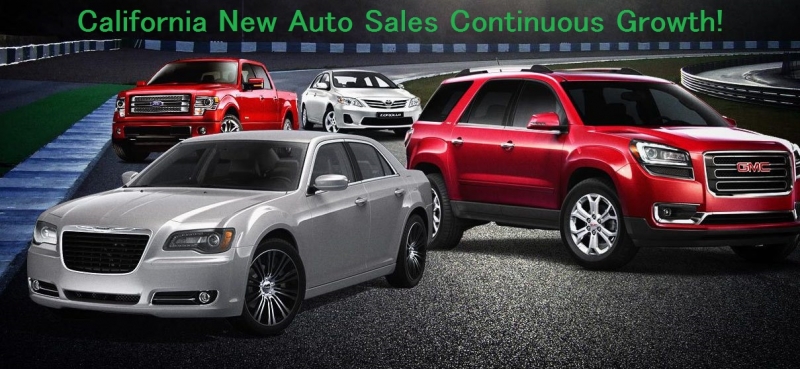 California New Auto Sales Continuous Growth!